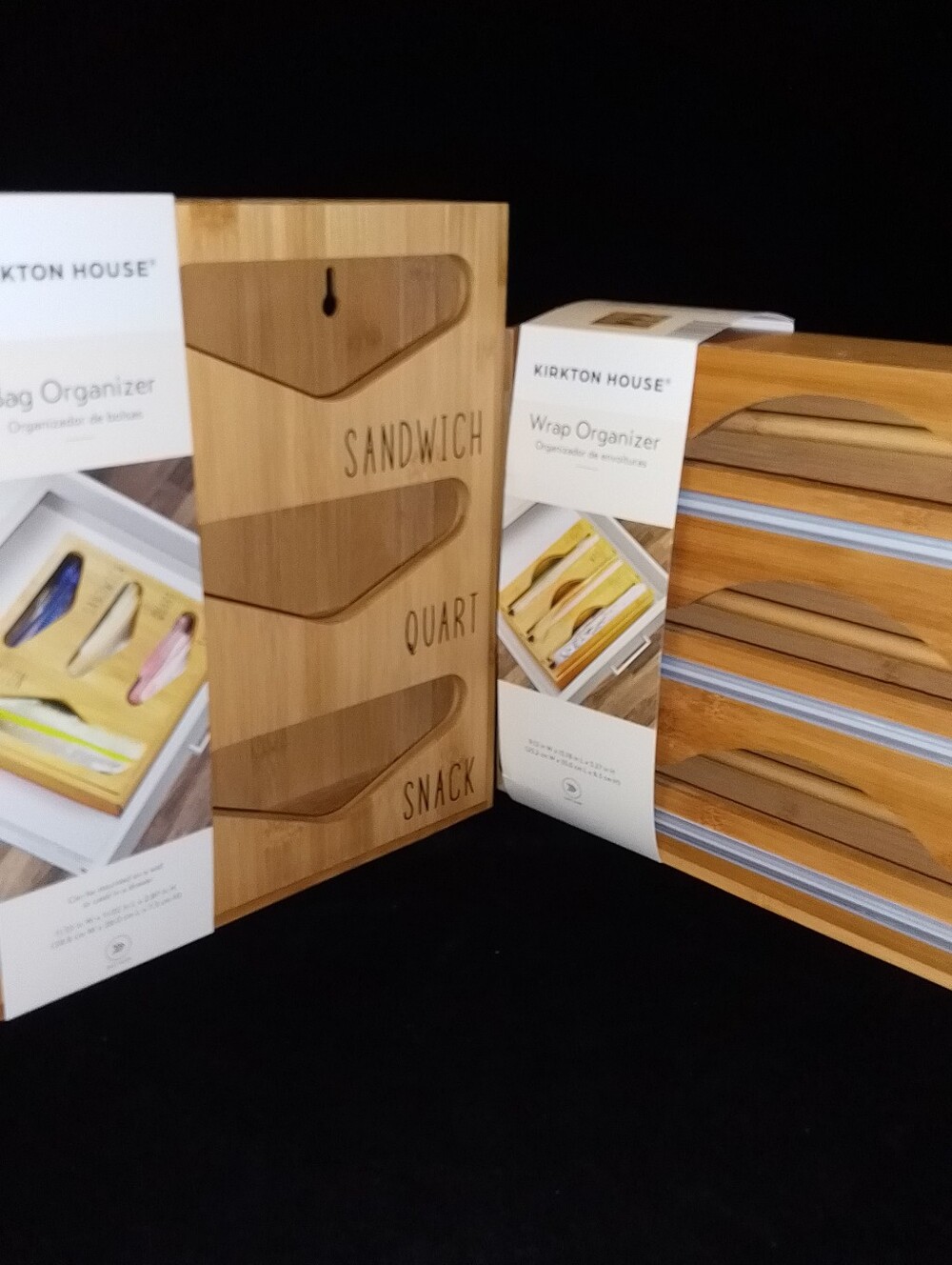 Set Of  Wrap & Bag Organizer - Natural